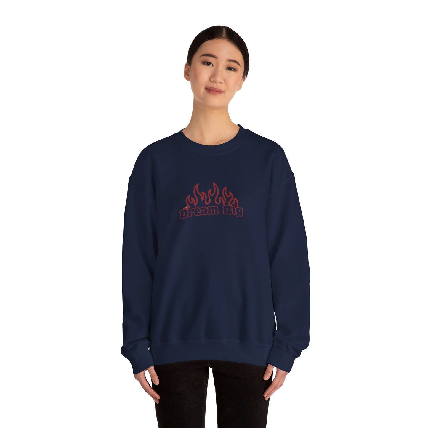 Motivational Crewneck Sweatshirt - Dream Big Work Hard